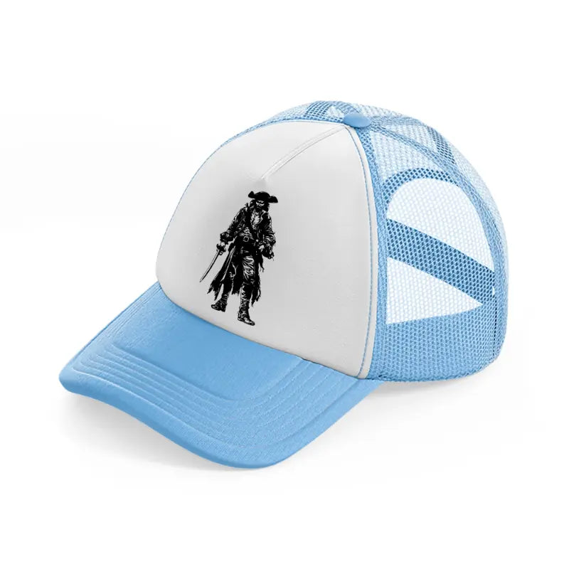 pirate & sword sky blue trucker hat