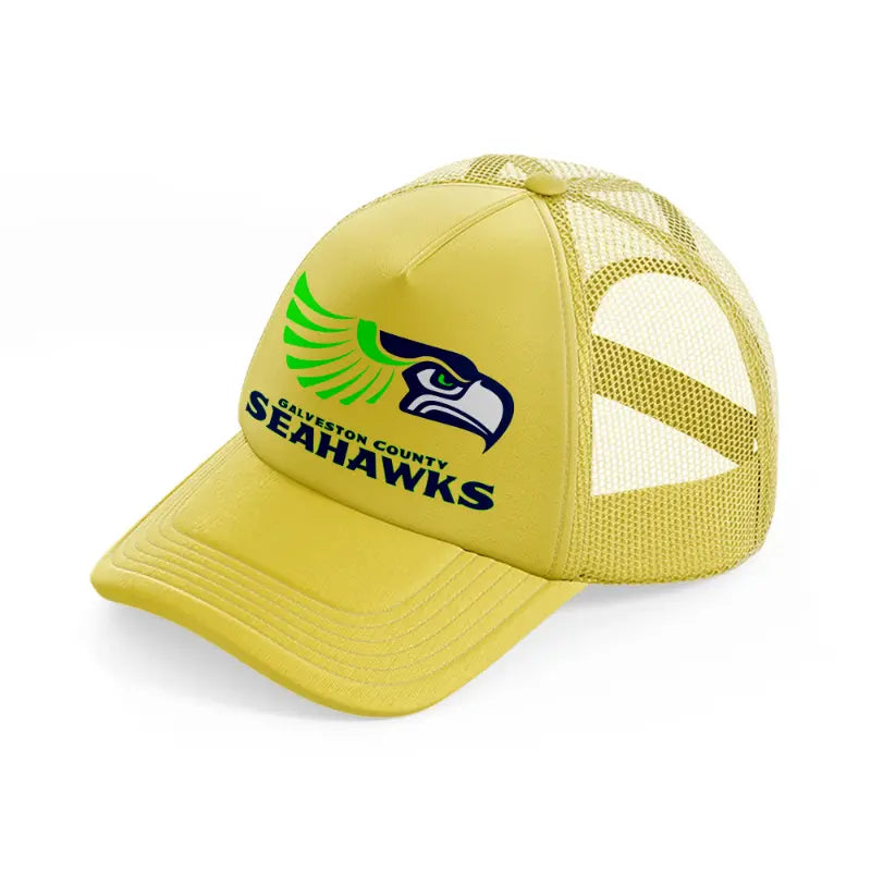 galveston county seahawks-gold-trucker-hat