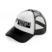 f.250 xlt-black-and-white-trucker-hat