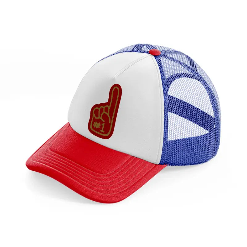 49ers #1 fan finger-multicolor-trucker-hat
