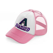 arizona diamondbacks vintage pink and white trucker hat