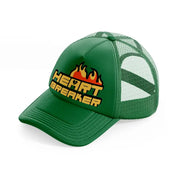 heart breaker green trucker hat