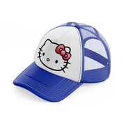 hello kitty emoji-blue-and-white-trucker-hat
