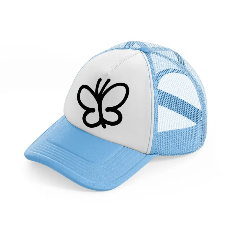 butterfly doodle-sky-blue-trucker-hat
