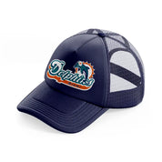 miami dolphins logo-navy-blue-trucker-hat