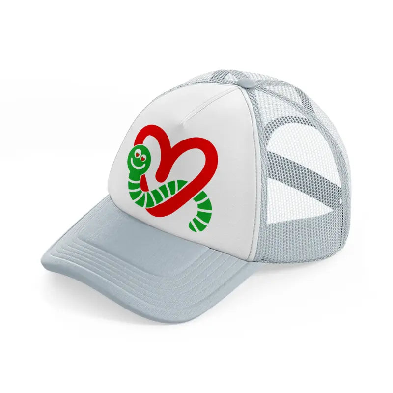 worm love-grey-trucker-hat