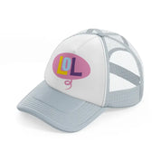 lol grey trucker hat