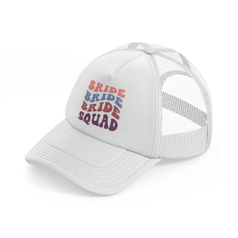 bride squad enhanced color-white-trucker-hat
