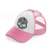 harley-davidson motorcycles ride hard ride free est. 1903-pink-and-white-trucker-hat