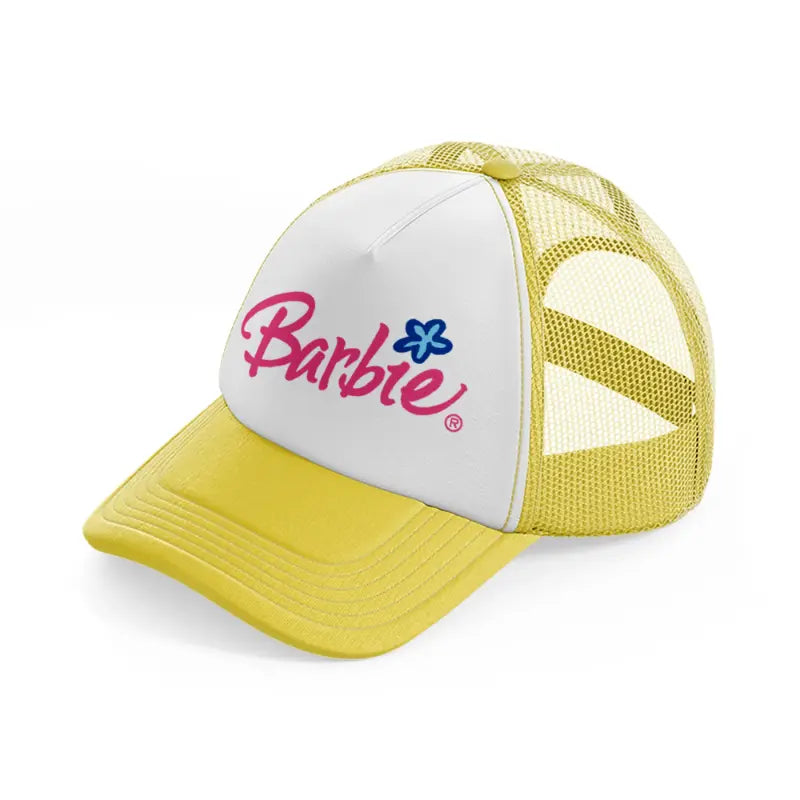 barbie logo flower-yellow-trucker-hat