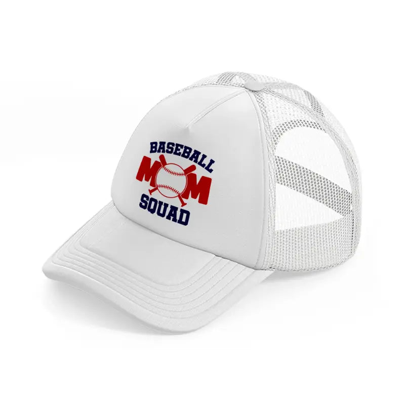baseball mom squad-white-trucker-hat