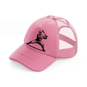 baseball batting pink trucker hat