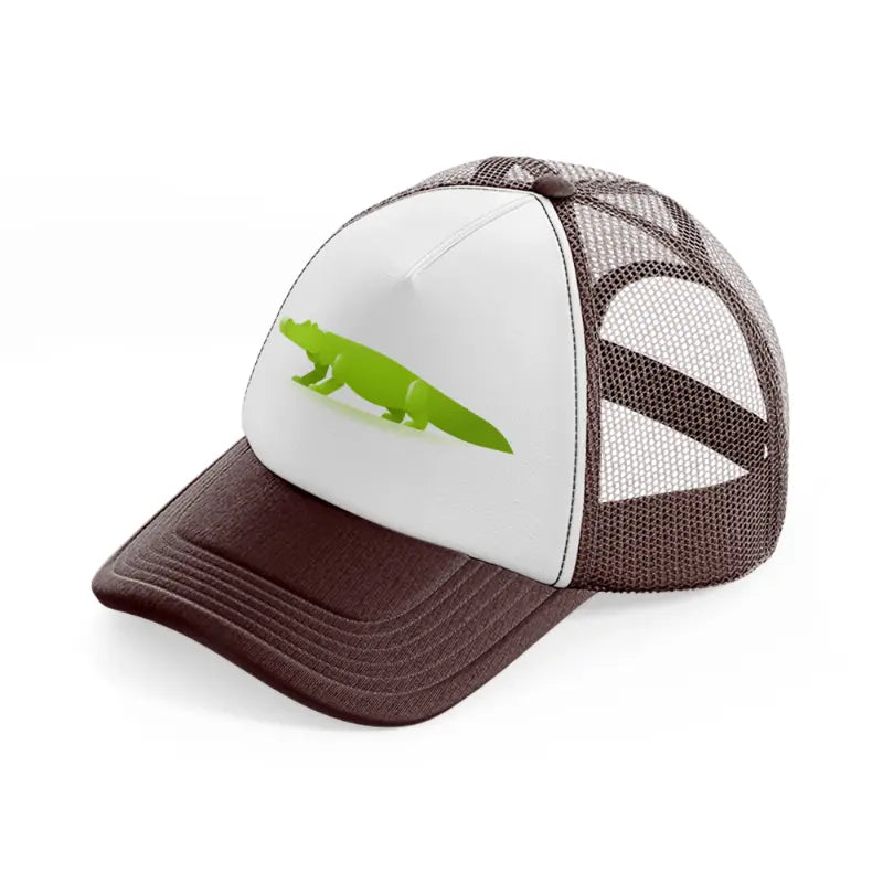 012-crocodile-brown-trucker-hat