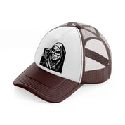 grim reaper-brown-trucker-hat