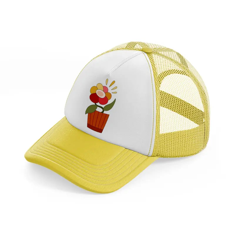 floral elements-12-yellow-trucker-hat