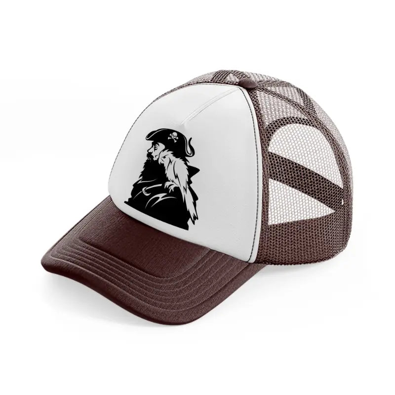 pirate with cacatua brown trucker hat