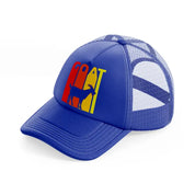 goat retro vintage-blue-trucker-hat