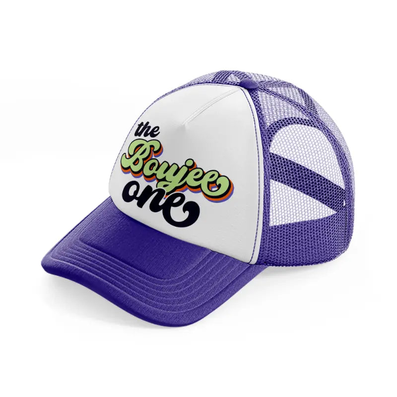 the boujee one purple trucker hat