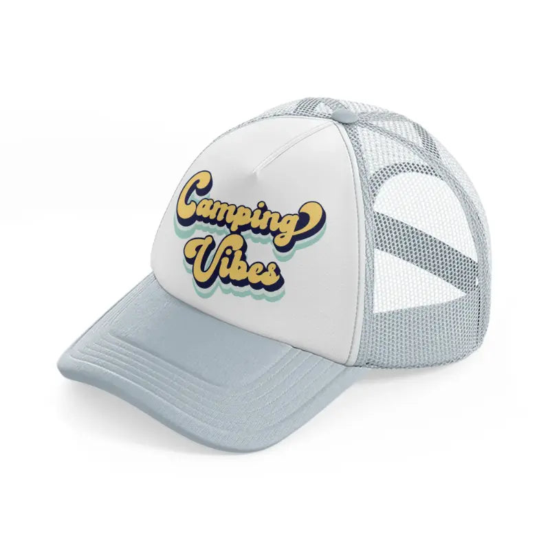 camping vibes-grey-trucker-hat