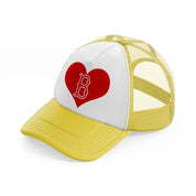 boston red sox lover yellow trucker hat