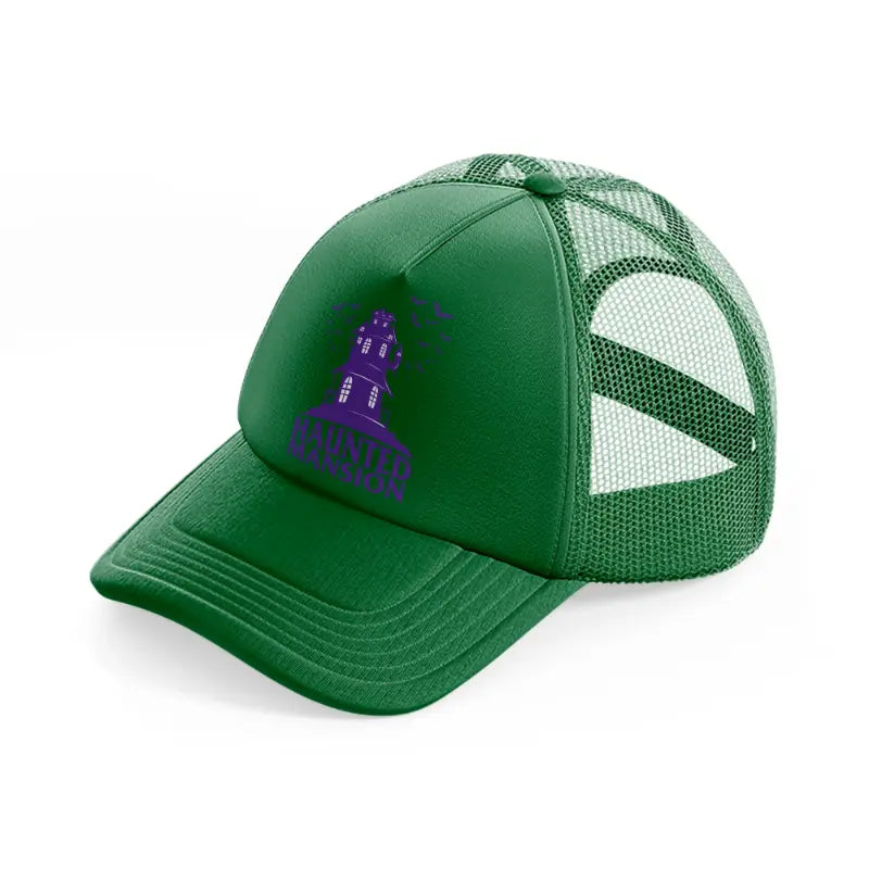 haunted mansion green trucker hat