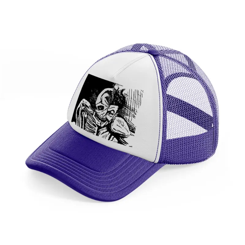 zombie joker-purple-trucker-hat