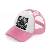 ship b&w-pink-and-white-trucker-hat