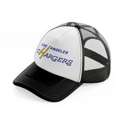 los angeles chargers vintage-black-and-white-trucker-hat