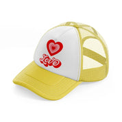 retro heart love-yellow-trucker-hat