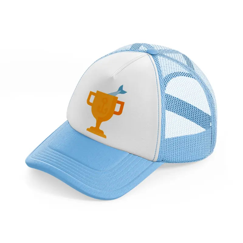 competition sky blue trucker hat