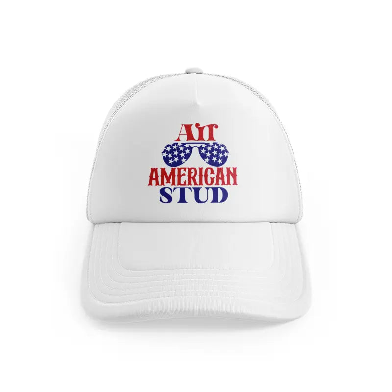 all american stud-01-white-trucker-hat