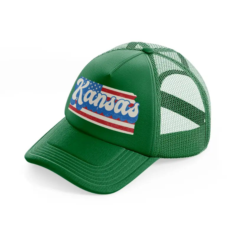 kansas flag-green-trucker-hat