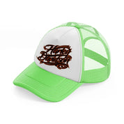 harley davidson fire font-lime-green-trucker-hat