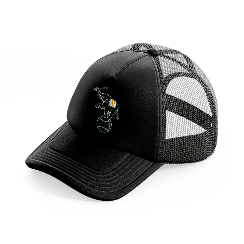 oakland athletics retro-black-trucker-hat