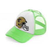 new orleans saints helmet-lime-green-trucker-hat