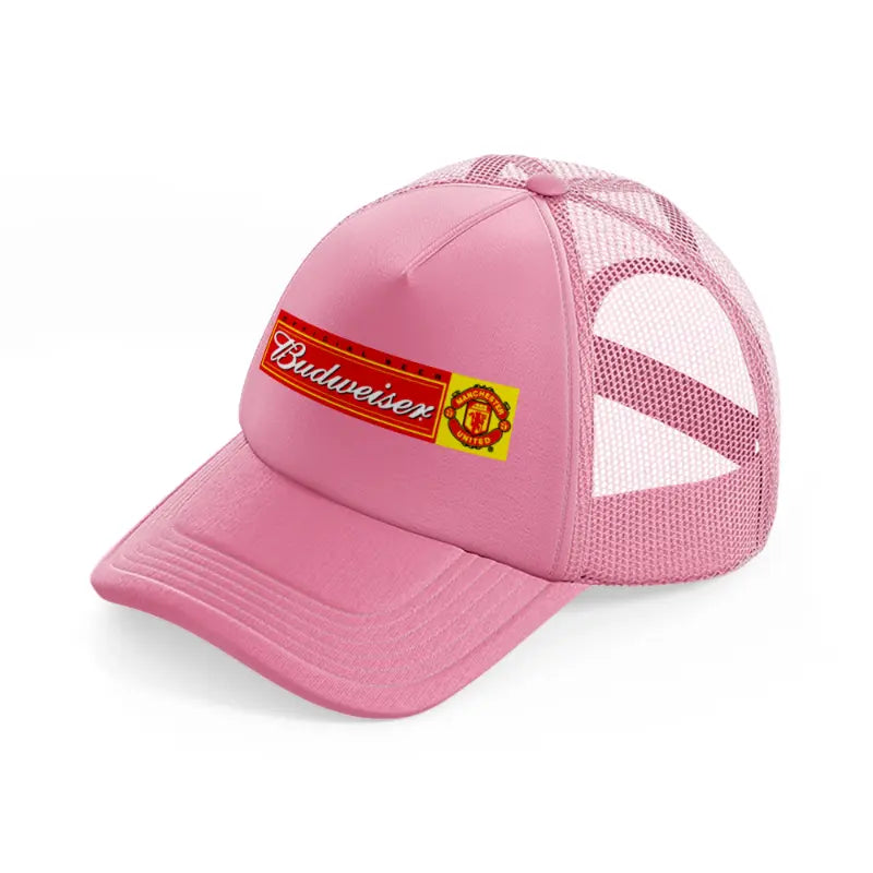 budweiser manchester united-pink-trucker-hat