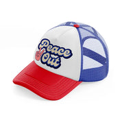 peace out multicolor trucker hat