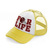 49ers for life-yellow-trucker-hat