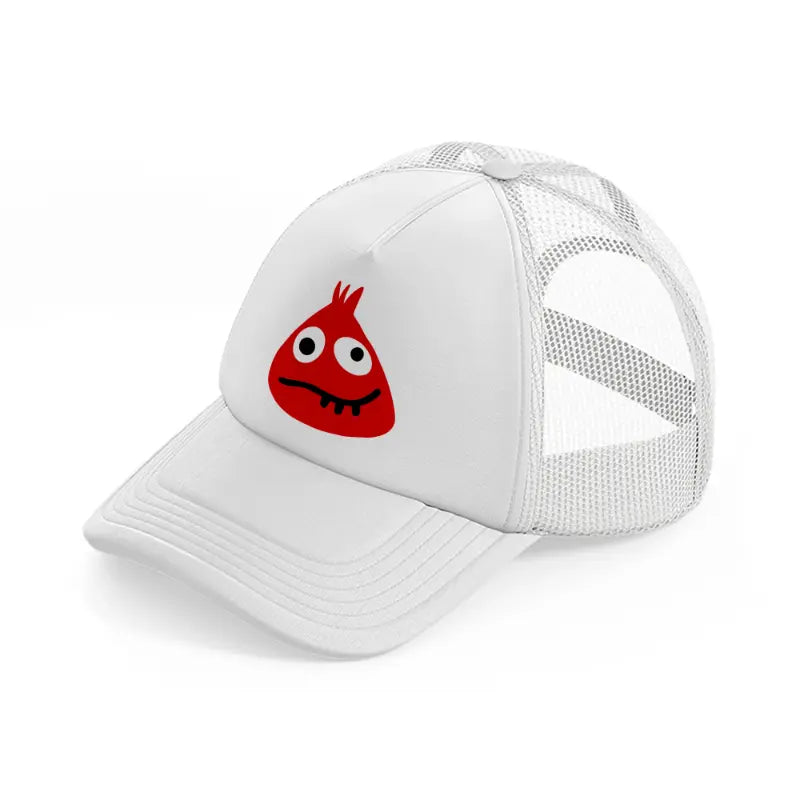 red monster-white-trucker-hat