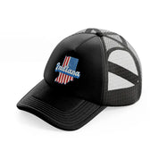 indiana flag-black-trucker-hat