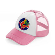 chinese zodiac (8) pink and white trucker hat