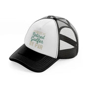 best retired golfer by par grey black and white trucker hat