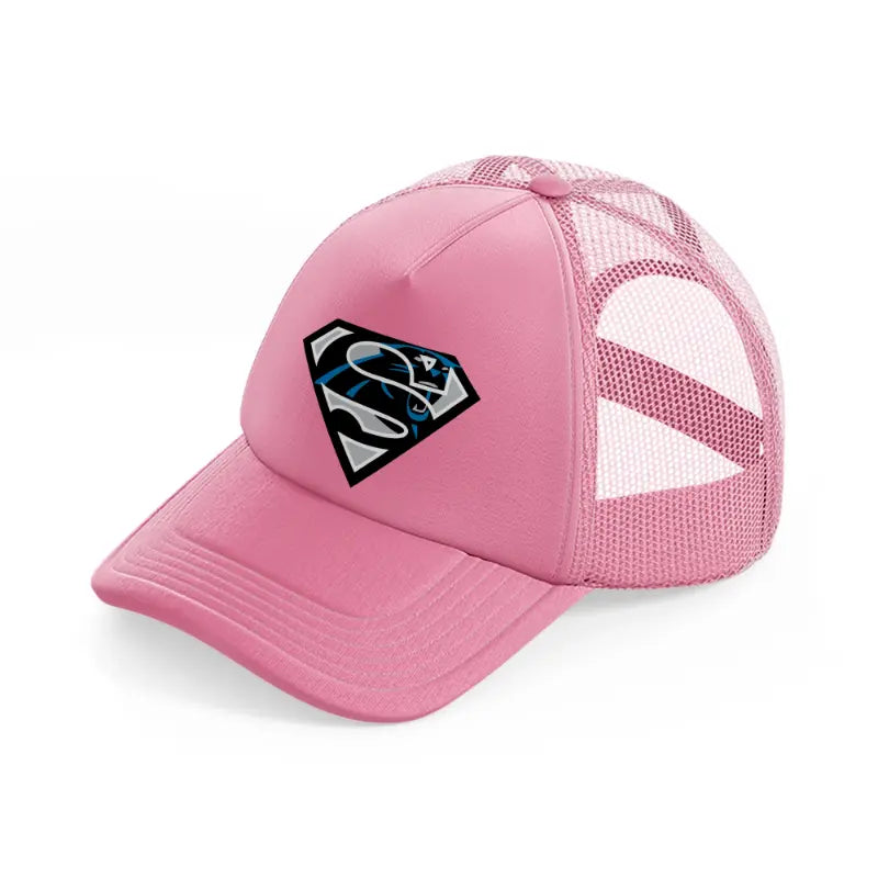 carolina panthers super hero-pink-trucker-hat