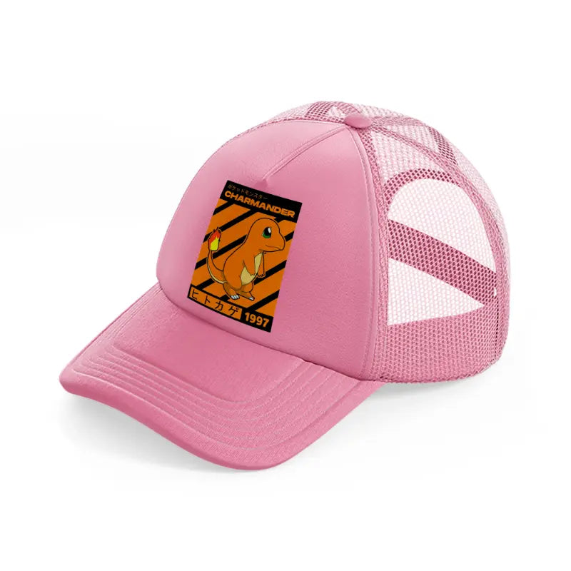 charmander pink trucker hat