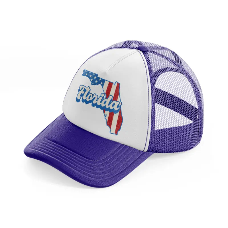 florida flag purple trucker hat