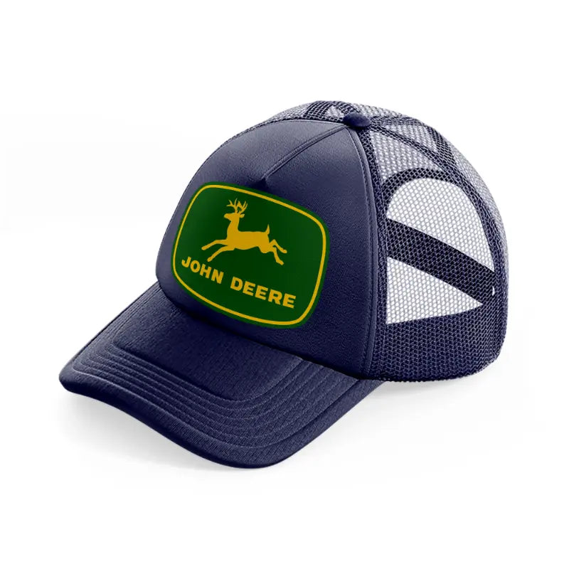john deere green logo-navy-blue-trucker-hat