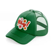 retro positive stickers (14) green trucker hat