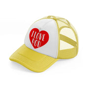 i love you-yellow-trucker-hat