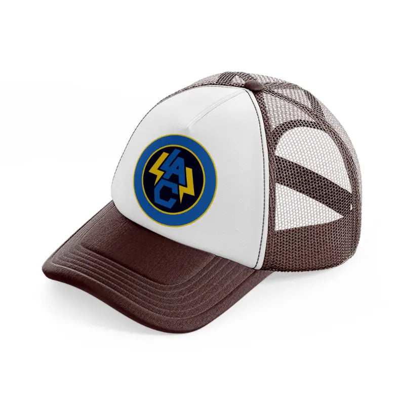 los angeles chargers circle logo-brown-trucker-hat