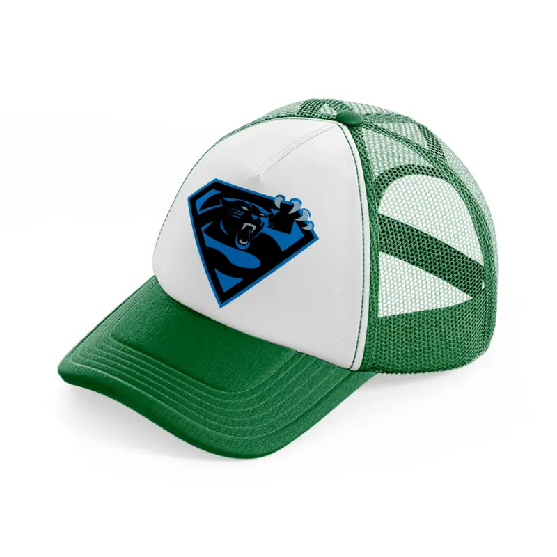 carolina panthers superhero-green-and-white-trucker-hat